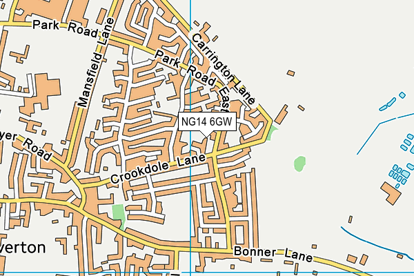 NG14 6GW map - OS VectorMap District (Ordnance Survey) NG14 6GW map - OS VectorMap District (Ordnance Survey)
