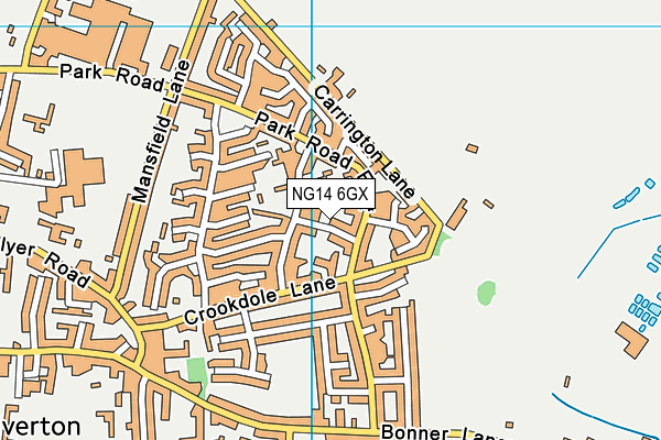 NG14 6GX map - OS VectorMap District (Ordnance Survey) NG14 6GX map - OS VectorMap District (Ordnance Survey)