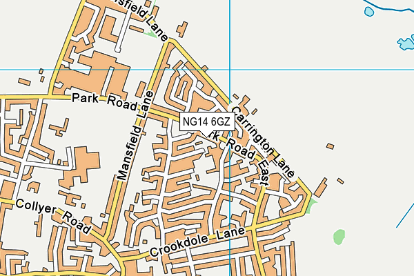 NG14 6GZ map - OS VectorMap District (Ordnance Survey) NG14 6GZ map - OS VectorMap District (Ordnance Survey)