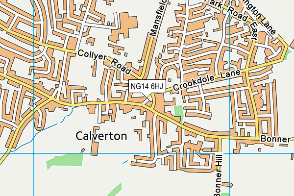 NG14 6HJ map - OS VectorMap District (Ordnance Survey) NG14 6HJ map - OS VectorMap District (Ordnance Survey)