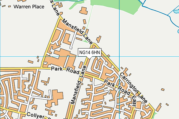 NG14 6HN map - OS VectorMap District (Ordnance Survey) NG14 6HN map - OS VectorMap District (Ordnance Survey)
