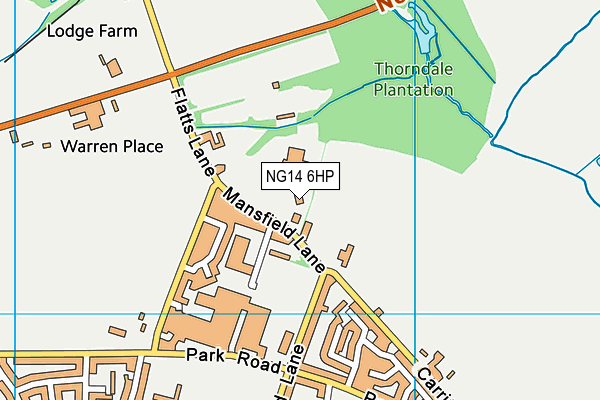 NG14 6HP map - OS VectorMap District (Ordnance Survey) NG14 6HP map - OS VectorMap District (Ordnance Survey)
