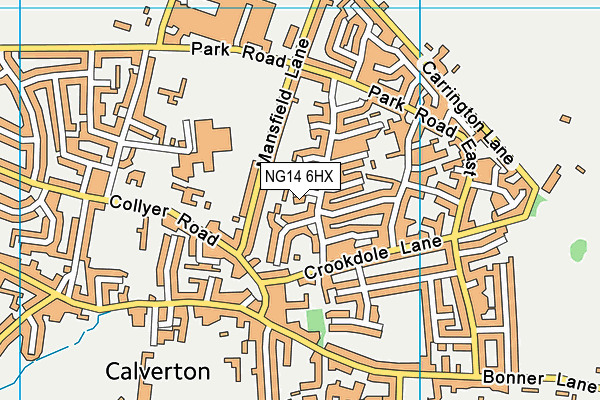 NG14 6HX map - OS VectorMap District (Ordnance Survey) NG14 6HX map - OS VectorMap District (Ordnance Survey)
