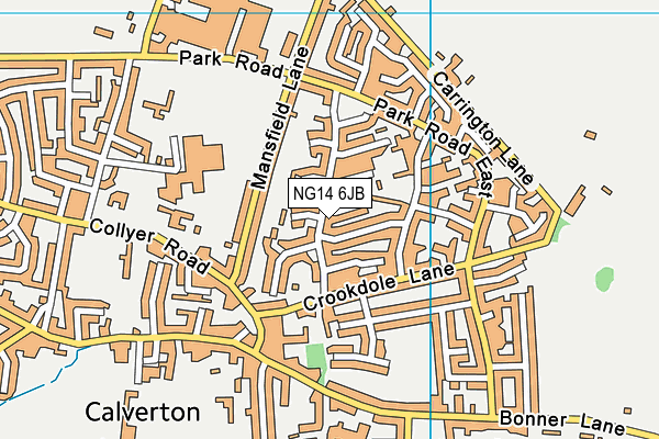 NG14 6JB map - OS VectorMap District (Ordnance Survey) NG14 6JB map - OS VectorMap District (Ordnance Survey)