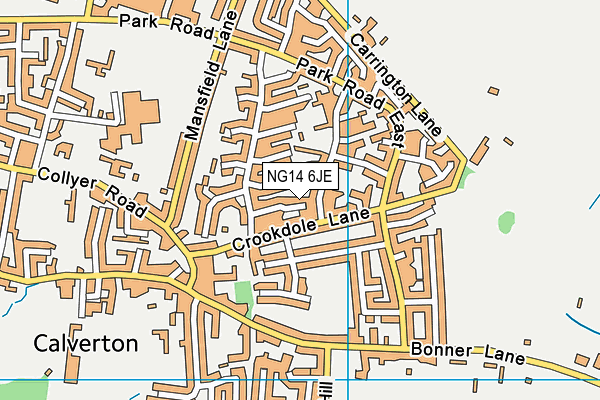 NG14 6JE map - OS VectorMap District (Ordnance Survey) NG14 6JE map - OS VectorMap District (Ordnance Survey)