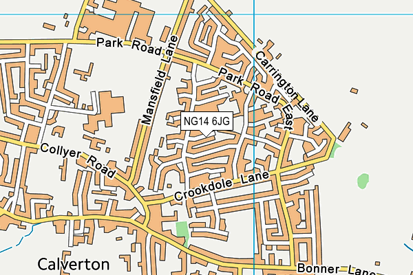 NG14 6JG map - OS VectorMap District (Ordnance Survey) NG14 6JG map - OS VectorMap District (Ordnance Survey)