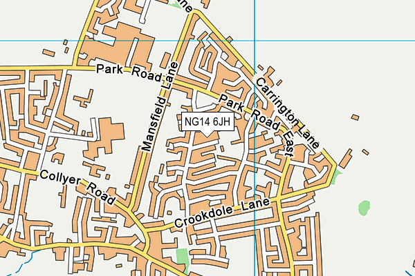 NG14 6JH map - OS VectorMap District (Ordnance Survey) NG14 6JH map - OS VectorMap District (Ordnance Survey)