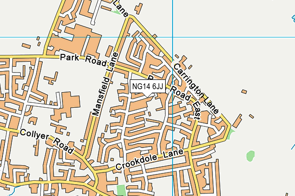 NG14 6JJ map - OS VectorMap District (Ordnance Survey) NG14 6JJ map - OS VectorMap District (Ordnance Survey)