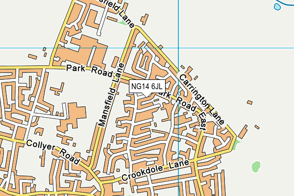 NG14 6JL map - OS VectorMap District (Ordnance Survey) NG14 6JL map - OS VectorMap District (Ordnance Survey)