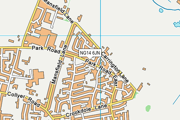 NG14 6JN map - OS VectorMap District (Ordnance Survey) NG14 6JN map - OS VectorMap District (Ordnance Survey)