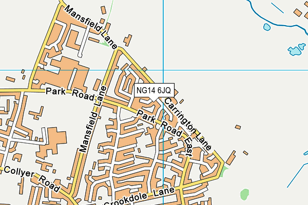 NG14 6JQ map - OS VectorMap District (Ordnance Survey) NG14 6JQ map - OS VectorMap District (Ordnance Survey)