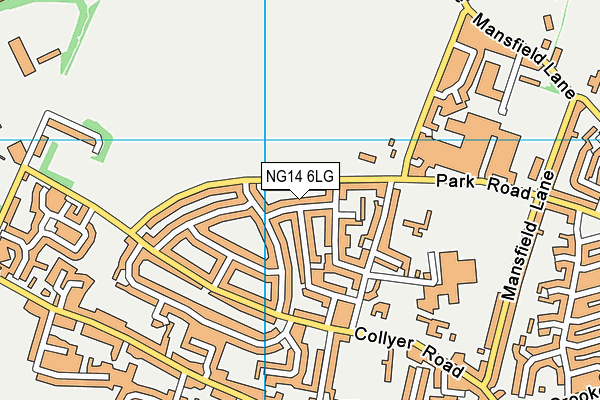 NG14 6LG map - OS VectorMap District (Ordnance Survey) NG14 6LG map - OS VectorMap District (Ordnance Survey)