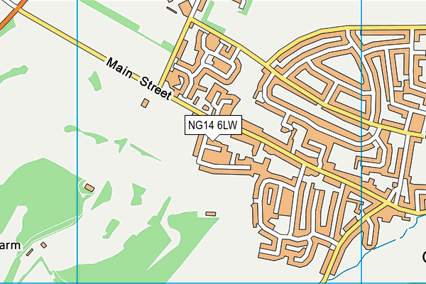 NG14 6LW map - OS VectorMap District (Ordnance Survey) NG14 6LW map - OS VectorMap District (Ordnance Survey)