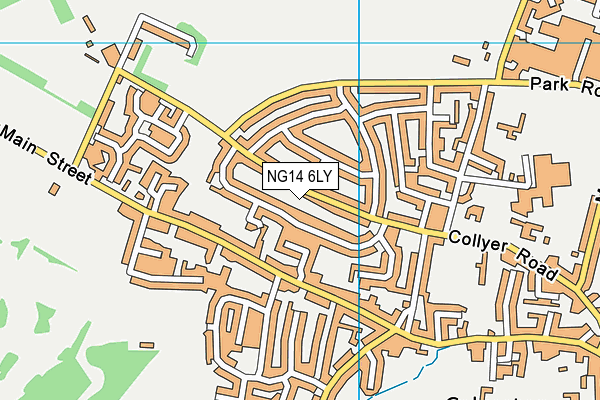 NG14 6LY map - OS VectorMap District (Ordnance Survey) NG14 6LY map - OS VectorMap District (Ordnance Survey)