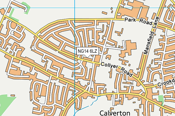 NG14 6LZ map - OS VectorMap District (Ordnance Survey) NG14 6LZ map - OS VectorMap District (Ordnance Survey)