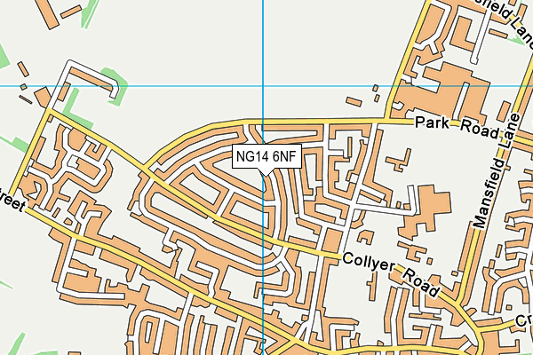 NG14 6NF map - OS VectorMap District (Ordnance Survey) NG14 6NF map - OS VectorMap District (Ordnance Survey)