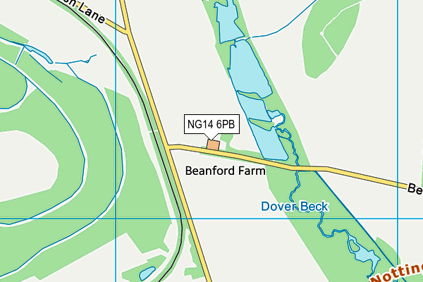 NG14 6PB map - OS VectorMap District (Ordnance Survey) NG14 6PB map - OS VectorMap District (Ordnance Survey)