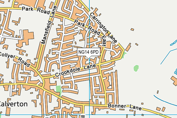 NG14 6PD map - OS VectorMap District (Ordnance Survey) NG14 6PD map - OS VectorMap District (Ordnance Survey)