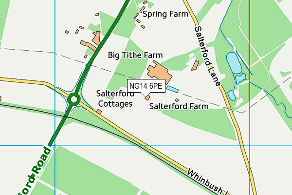 NG14 6PE map - OS VectorMap District (Ordnance Survey) NG14 6PE map - OS VectorMap District (Ordnance Survey)