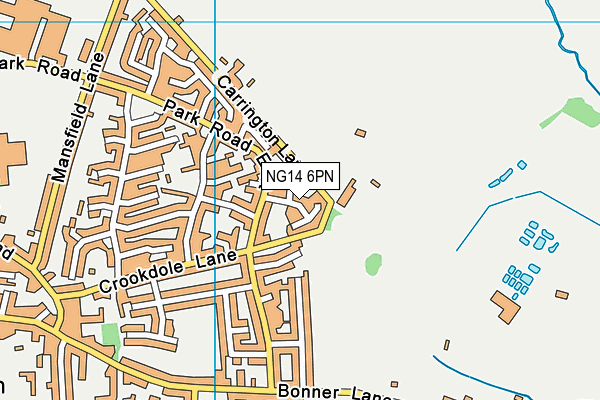 NG14 6PN map - OS VectorMap District (Ordnance Survey) NG14 6PN map - OS VectorMap District (Ordnance Survey)