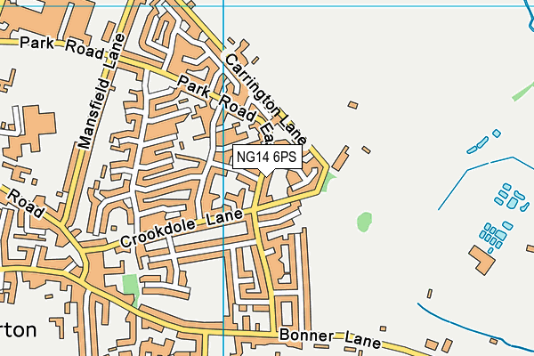 NG14 6PS map - OS VectorMap District (Ordnance Survey) NG14 6PS map - OS VectorMap District (Ordnance Survey)