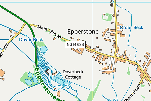 NG14 6SB map - OS VectorMap District (Ordnance Survey) NG14 6SB map - OS VectorMap District (Ordnance Survey)