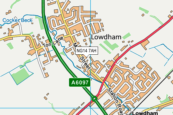 NG14 7AH map - OS VectorMap District (Ordnance Survey) NG14 7AH map - OS VectorMap District (Ordnance Survey)