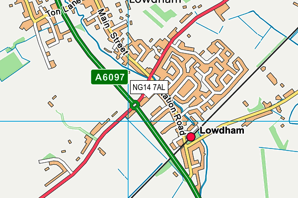 NG14 7AL map - OS VectorMap District (Ordnance Survey) NG14 7AL map - OS VectorMap District (Ordnance Survey)