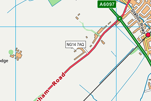 NG14 7AQ map - OS VectorMap District (Ordnance Survey) NG14 7AQ map - OS VectorMap District (Ordnance Survey)
