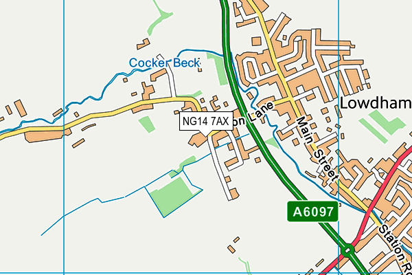NG14 7AX map - OS VectorMap District (Ordnance Survey) NG14 7AX map - OS VectorMap District (Ordnance Survey)