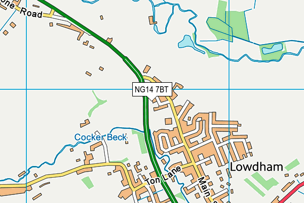 NG14 7BT map - OS VectorMap District (Ordnance Survey) NG14 7BT map - OS VectorMap District (Ordnance Survey)
