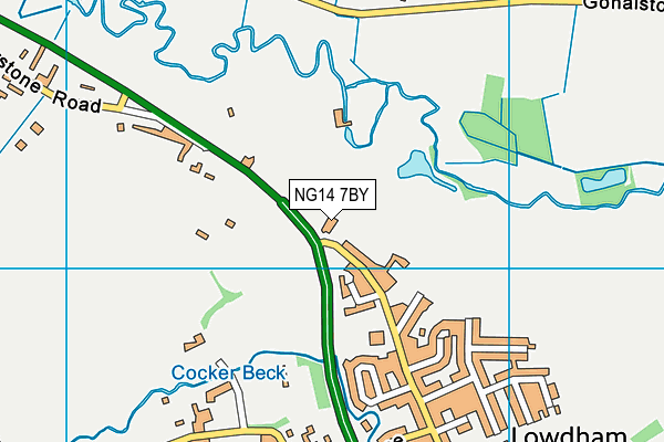 NG14 7BY map - OS VectorMap District (Ordnance Survey) NG14 7BY map - OS VectorMap District (Ordnance Survey)