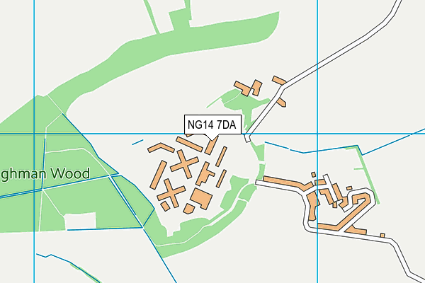 NG14 7DA map - OS VectorMap District (Ordnance Survey) NG14 7DA map - OS VectorMap District (Ordnance Survey)