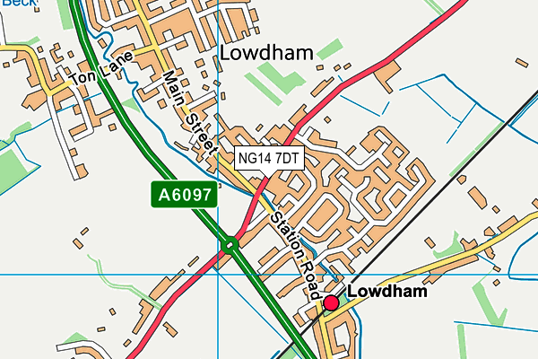 NG14 7DT map - OS VectorMap District (Ordnance Survey) NG14 7DT map - OS VectorMap District (Ordnance Survey)