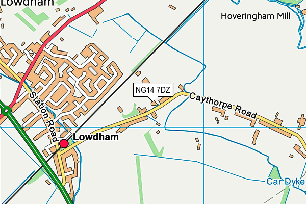 NG14 7DZ map - OS VectorMap District (Ordnance Survey) NG14 7DZ map - OS VectorMap District (Ordnance Survey)