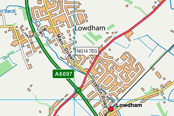 NG14 7EG map - OS VectorMap District (Ordnance Survey) NG14 7EG map - OS VectorMap District (Ordnance Survey)