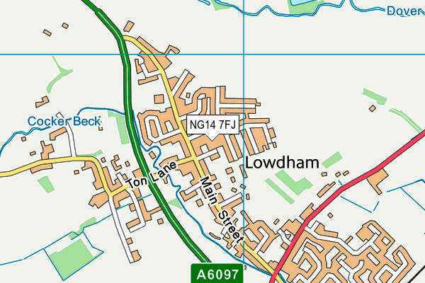 NG14 7FJ map - OS VectorMap District (Ordnance Survey) NG14 7FJ map - OS VectorMap District (Ordnance Survey)