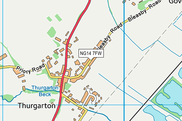 NG14 7FW map - OS VectorMap District (Ordnance Survey) NG14 7FW map - OS VectorMap District (Ordnance Survey)
