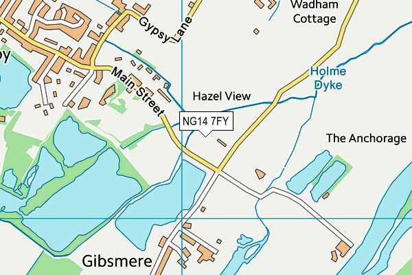 NG14 7FY map - OS VectorMap District (Ordnance Survey) NG14 7FY map - OS VectorMap District (Ordnance Survey)