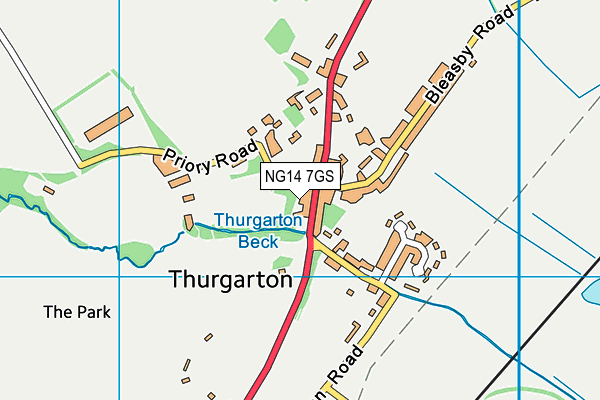 NG14 7GS map - OS VectorMap District (Ordnance Survey)