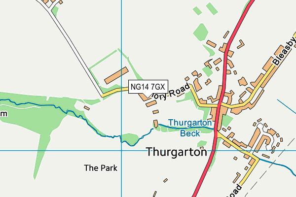 NG14 7GX map - OS VectorMap District (Ordnance Survey) NG14 7GX map - OS VectorMap District (Ordnance Survey)