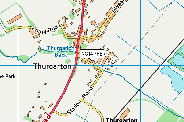 NG14 7HB map - OS VectorMap District (Ordnance Survey) NG14 7HB map - OS VectorMap District (Ordnance Survey)