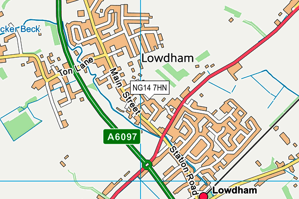 NG14 7HN map - OS VectorMap District (Ordnance Survey) NG14 7HN map - OS VectorMap District (Ordnance Survey)