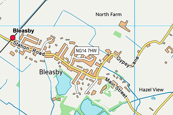 NG14 7HW map - OS VectorMap District (Ordnance Survey) NG14 7HW map - OS VectorMap District (Ordnance Survey)