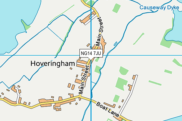 NG14 7JU map - OS VectorMap District (Ordnance Survey) NG14 7JU map - OS VectorMap District (Ordnance Survey)
