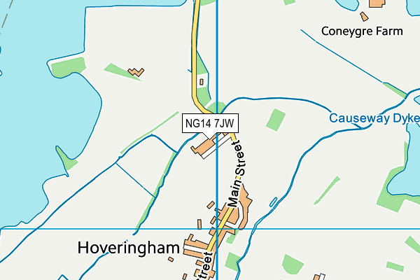 NG14 7JW map - OS VectorMap District (Ordnance Survey) NG14 7JW map - OS VectorMap District (Ordnance Survey)