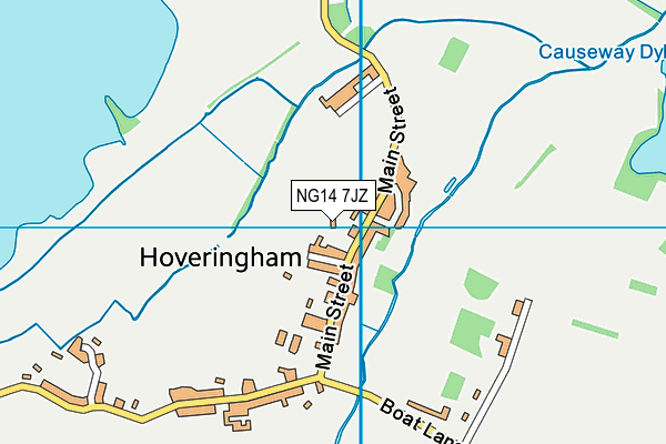 NG14 7JZ map - OS VectorMap District (Ordnance Survey) NG14 7JZ map - OS VectorMap District (Ordnance Survey)
