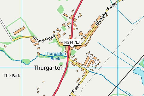 NG14 7LJ map - OS VectorMap District (Ordnance Survey) NG14 7LJ map - OS VectorMap District (Ordnance Survey)