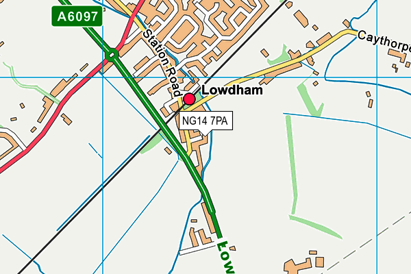 NG14 7PA map - OS VectorMap District (Ordnance Survey) NG14 7PA map - OS VectorMap District (Ordnance Survey)
