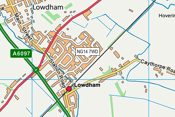NG14 7WD map - OS VectorMap District (Ordnance Survey) NG14 7WD map - OS VectorMap District (Ordnance Survey)
